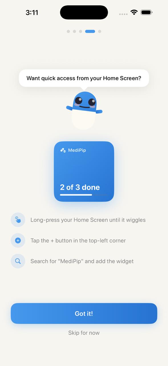 Onboarding step 4: Widget setup